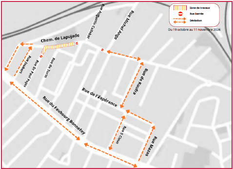 Secteur 3 : Chemin Lapujade et rue du Dr Paul Pujos