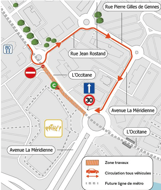 Ligne C : travaux de génie civil secteur Labège Gare