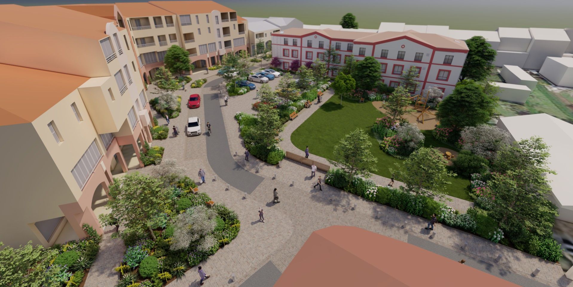 Cœur de quartier rue Lavoisier (Blagnac)